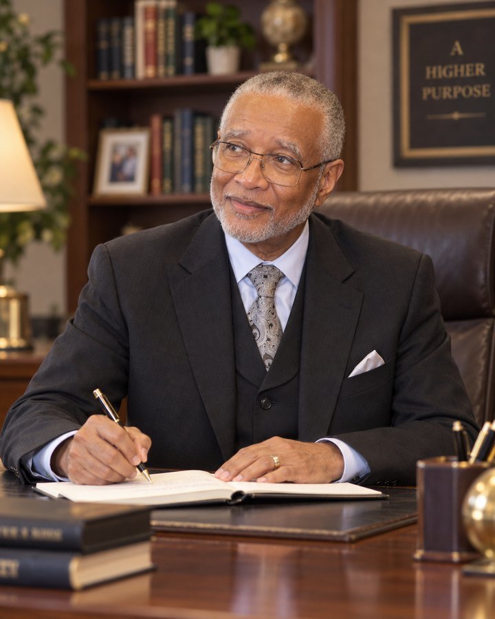 Dr. Gary L. Cordon, Sr. at his desk